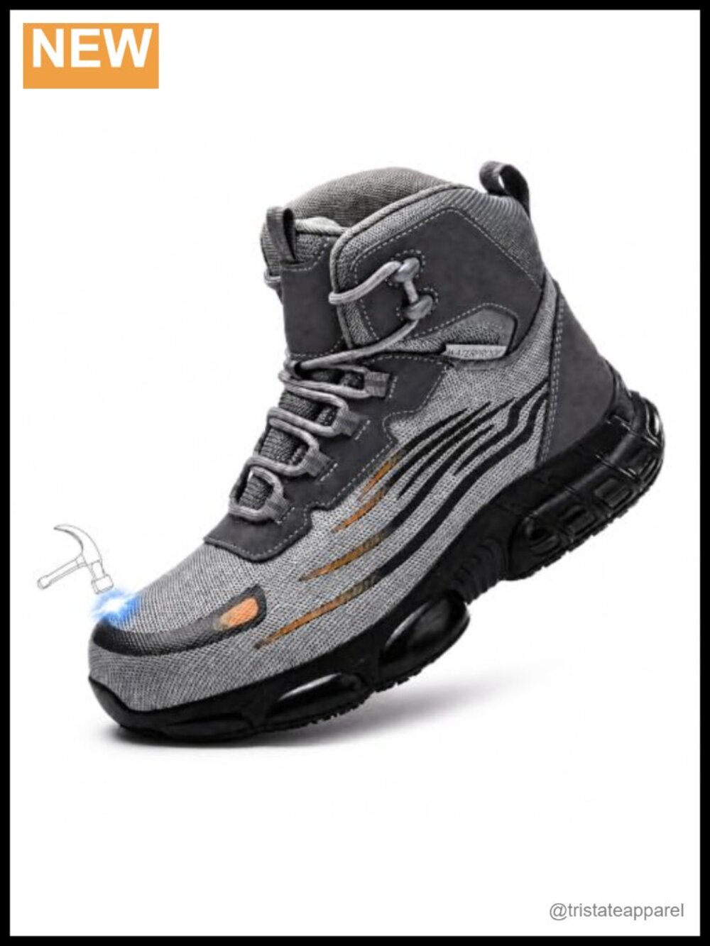 Steel Toe Work Boots Waterproof Safety Shoes Breathable Non Slip Industrial